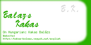 balazs kakas business card