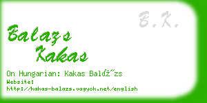 balazs kakas business card